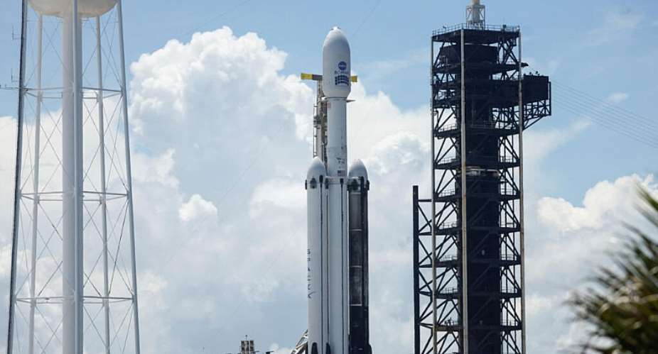 A SpaceX Falcon Heavy rocket is prepared for launch with NASAs Nancy Grace Roman Space Telescope aboard at the Kennedy Space Center in Cape Canaveral, Florida, US, August 29, 2026. -  Joe Skipper, Reuters