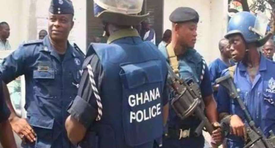 The Ghana police force battle against crime in the country- photo credit: Media Ghana
