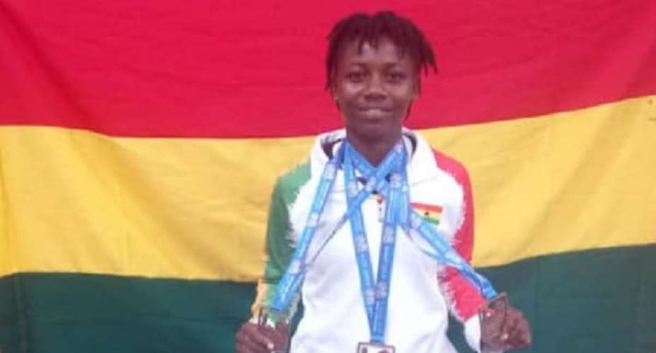 Ghana Female Weightlifter Winifred Ntumy Hails YEA Package