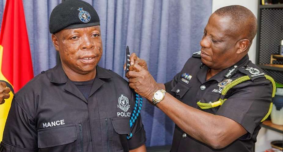 IGP decorates officer promoted for saving lives during Aboso fire
