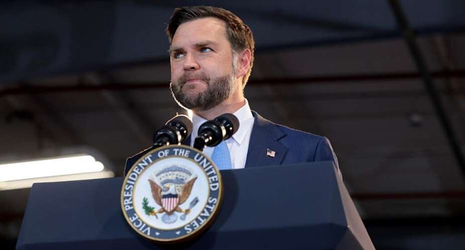 US Vice President JD Vance speaks at CompoTech headquarters, Monday, August 24, 2026 in Brewer, Maine. -  Anna Moneymaker, Getty Image via AP