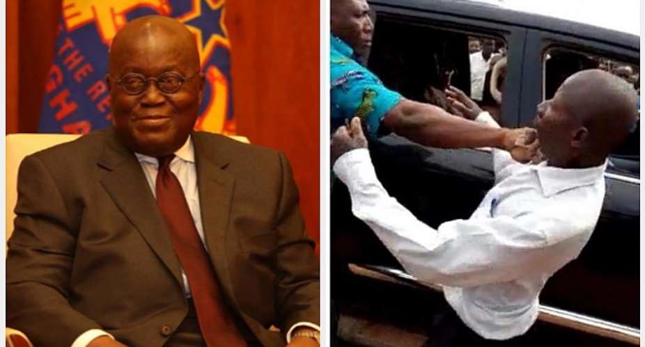Re - Akufo-Addo Bodyguard Punches An Oldman For Breach Of Protocol