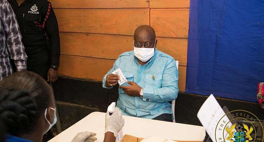 Akufo-Addo Gets Voter ID Card Today Photos