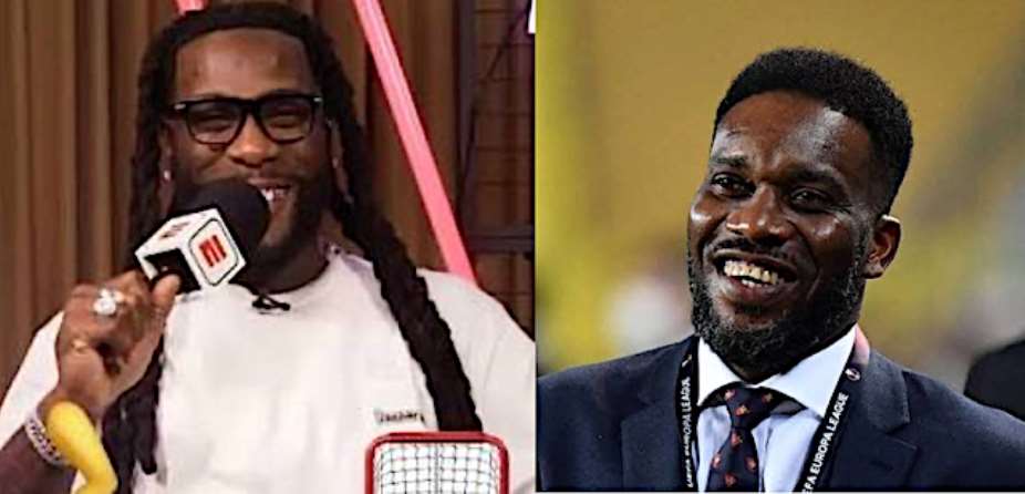 Burna Boy Names Jay-Jay Okocha Greatest Footballer Ever, Snubs Messi And Ronaldo