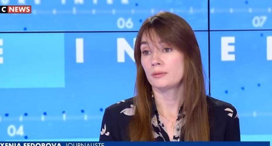 Russian journalist Xenia Fedorova was a regular contributor to the CNews channel in France. -  screenshot Youtube