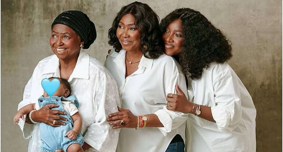 Four Generations, One Frame – Ini Dima-Okojie Shares Heartwarming Family Moment