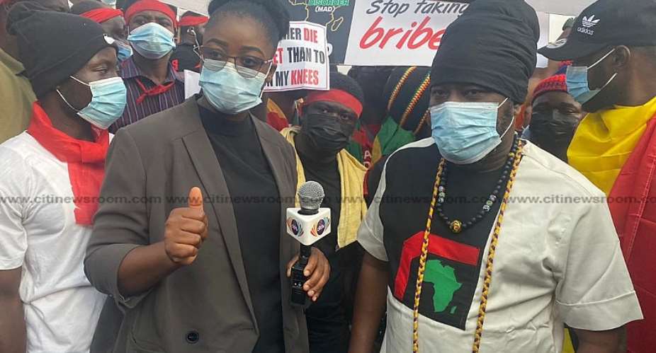 'We aim for waakye, they aim for V8s' — say protestors as Blakk Rasta joins FixTheCountry demo