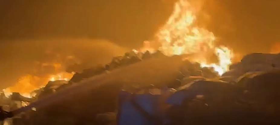 Firefighter injured as warehouse blaze guts factory at Tema Industrial Area