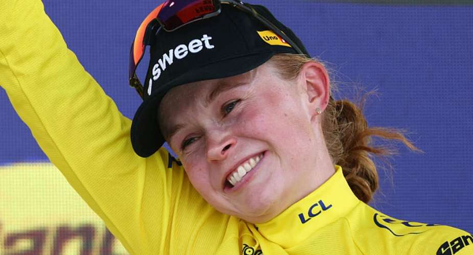 Sigrid Hausget claimed the third stage at the 2026 Womens Tour de France and overall lead in the race. - REUTERS - Denis Balibouse