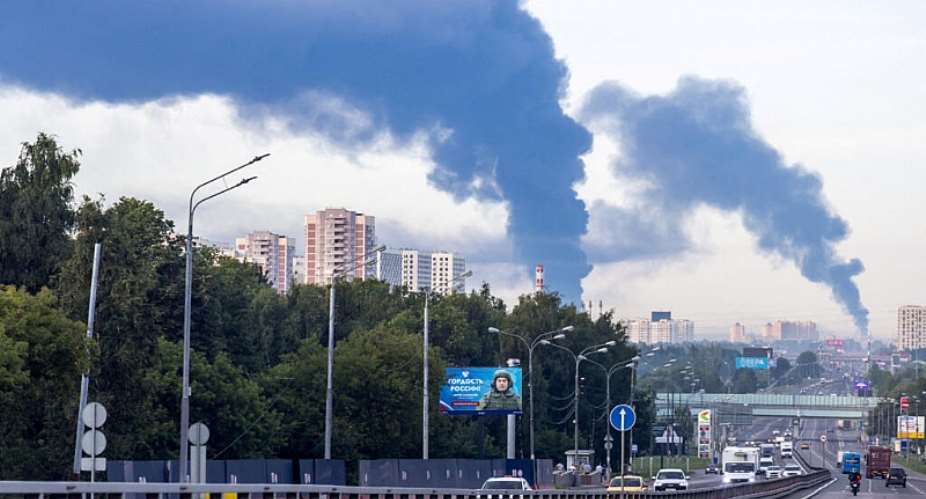 Smoke billows after Ukrainian drone attacks in Podolsk, Moscow Region, Russia, July 20, 2026. -  Reuters