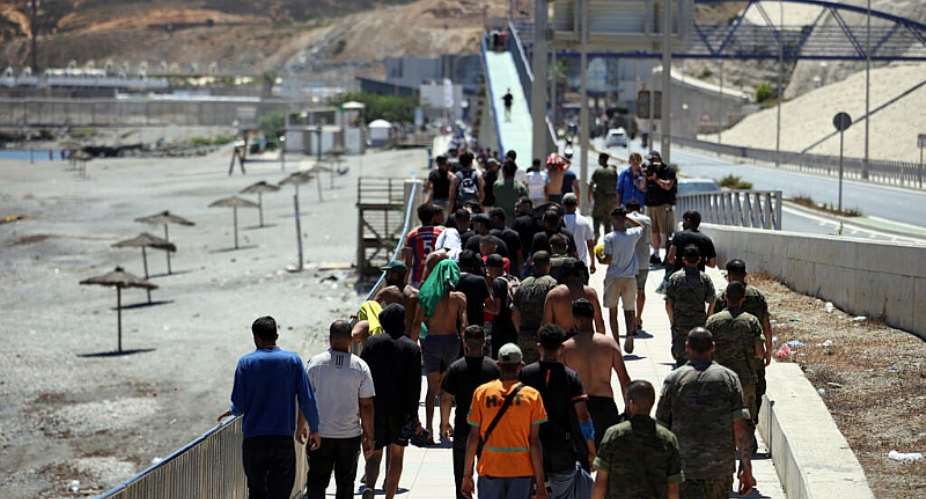 Most of the migrants returned to Morocco but hundreds of children have stayed. -  Henry Nicholls, AFP