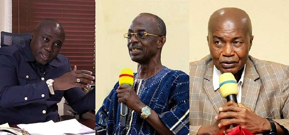 Gary Nimako Marfo, NPP’s Legal Affairs Director ; NDC Chairman Johnson Asiedu-Nketia; and Stephen Ayesu Ntim, NPP Chairman