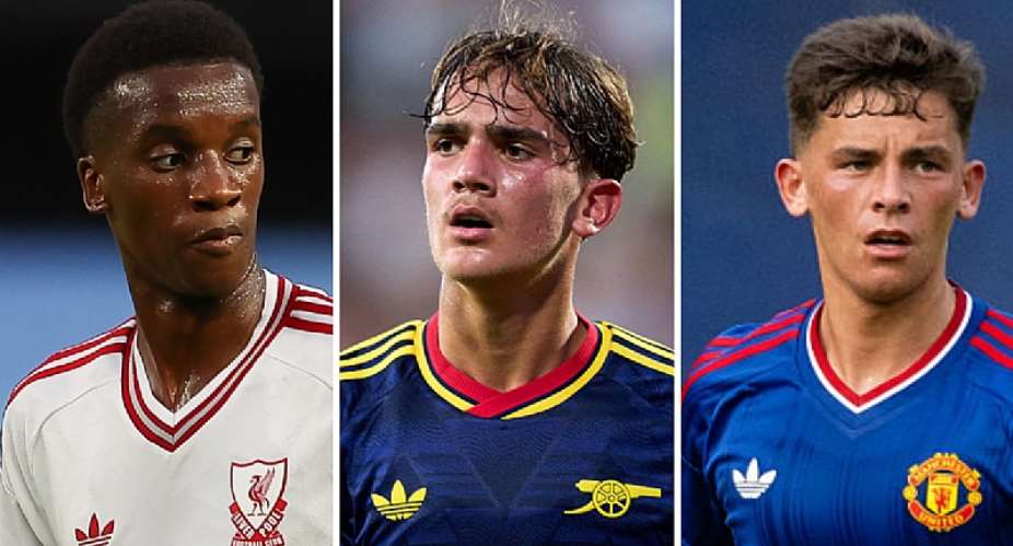 Getty ImagesImage caption: Liverpools Trey Nyoni (left), Arsenals Max Dowman (centre) and Manchester Uniteds Shea Lacey will all be looking to make a big impact in the Premier League in 2026-27