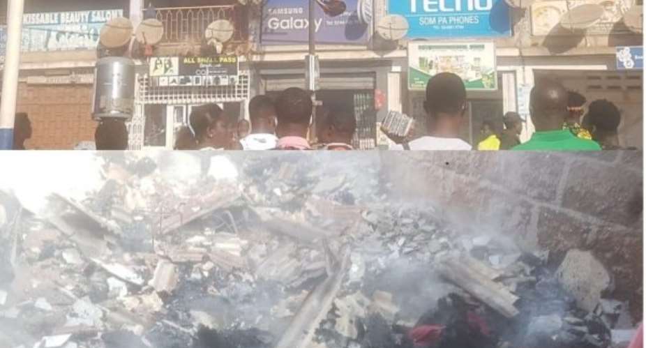 Fire Destroys Wares At Tarkwa Railway Station