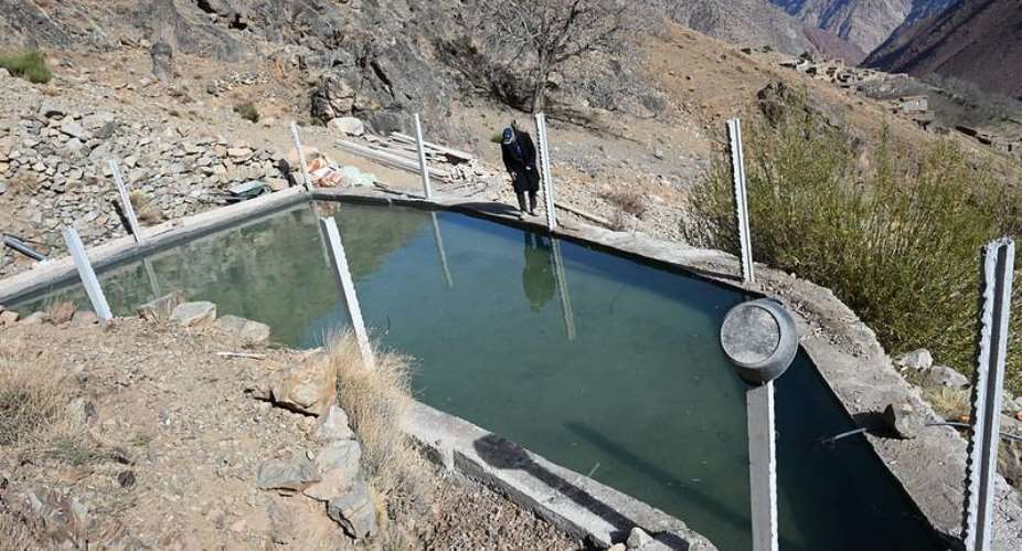 A new irrigation basin in the Al Haouz province of Morocco, as part of the rebuilding efforts in the aftermath of the 8 September 2023 earthquake (photo by the High Atlas Foundation, 2024).