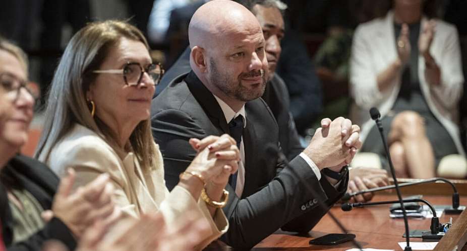 Christopher Gyges, elected member of the Government of New Caledonia (Les Loyalistes group), attends a formal session to elect members of the Government of New Caledonia at the Congress in Noumea on 31 July, 2026. - AFP - DELPHINE MAYEUR