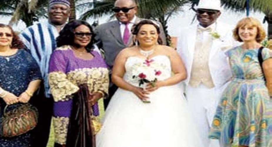 Zita and the new husband with some of the guests