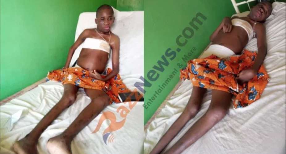 Injured Galamsey SHS Boy Fights For His Life