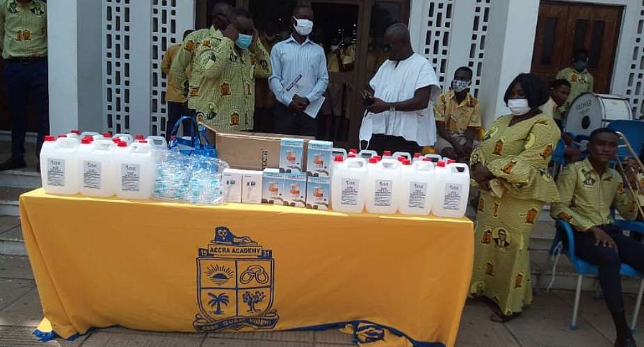 Covid-19: Accra Academy Old Boys' Association Donates PPE To Alma Mater
