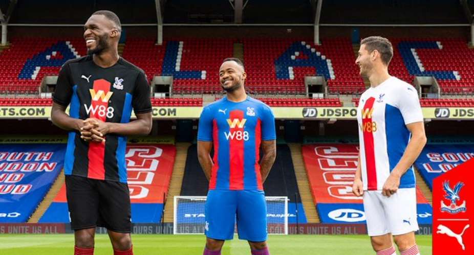Jordan Ayew And Jeffery Schlupp Model In New Crystal Palace Home And Away Jersey VIDEO