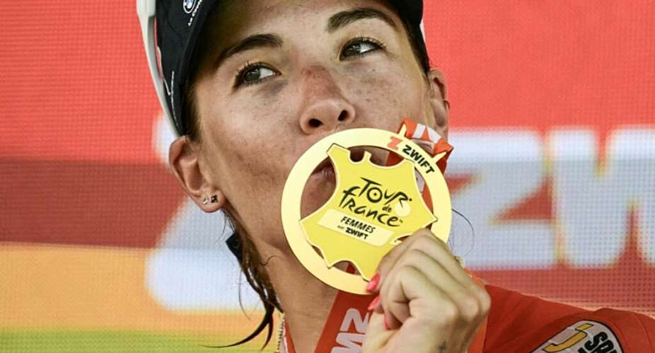 Kim Le Court Pienaar won the sixth stage of the 2026 womens Tour de France. - AFP - NICOLAS TUCAT