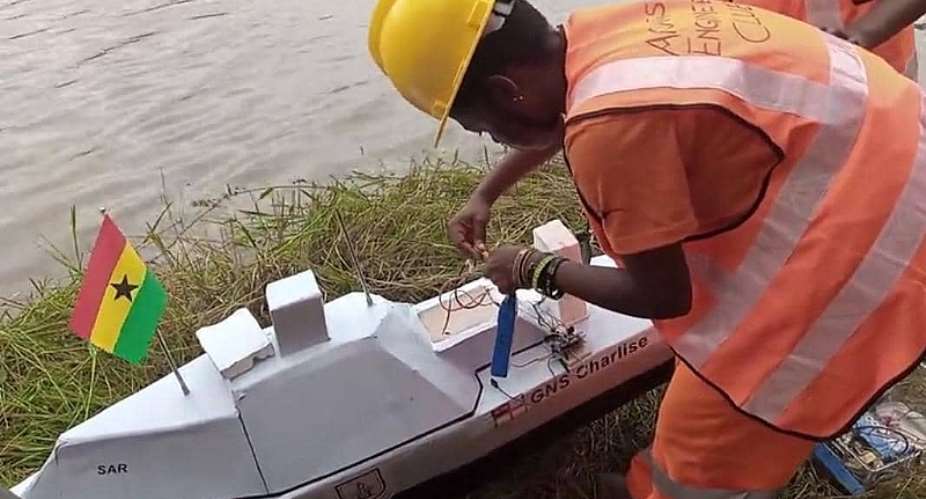 Engineering Club of Afia Kobi Ampem Girls SHS successfully tests Rescue Water Craft
