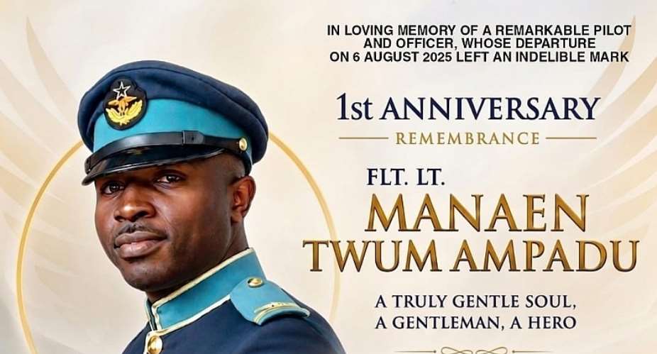 August 6 helicopter crash: Family remembers Flt. Lt. Manaen Twum Ampadu one year after final flight