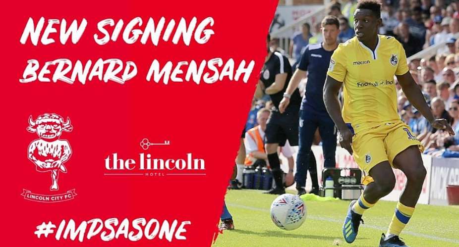 Ghanaian Forward Bernard Mensah Joins Lincoln City On Loan From Bristol City