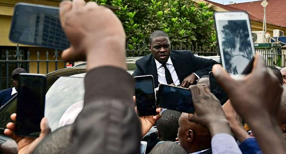 Nairobi senator Johnson Sakaja is filmed during an impromptu meeting on the streets of the capital.  - Source: Tony KarumbaAFP via Getty Images