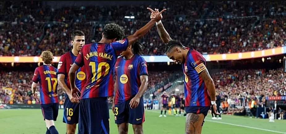 La Liga: Raphinha & Lamine Yamal score twice in Barcelona win over Rayo Vallecano