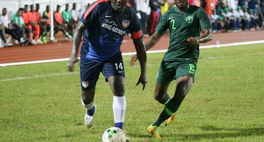 President George Weah Plays In A Friendly For Liberia Against Nigeria 15 Years After Retiring VIDEO