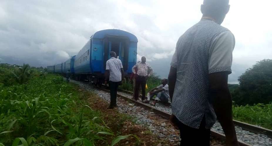 Accra-Nsawam Train Derails During Test Run