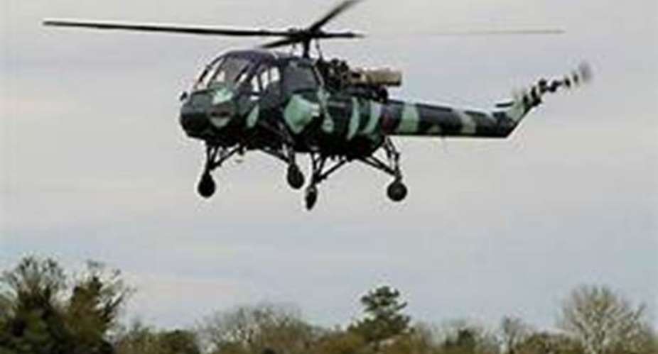 Helicopter in aerial surveillance