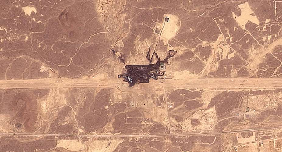 This handout satellite image taken by Planet Labs PBC on September 11, 2026 shows a general view of an infrastructure site after it was damaged by fire southeast of Medina along the general route of Saudi Arabias East-West pipeline. -  Planet Labs PBC / AFP