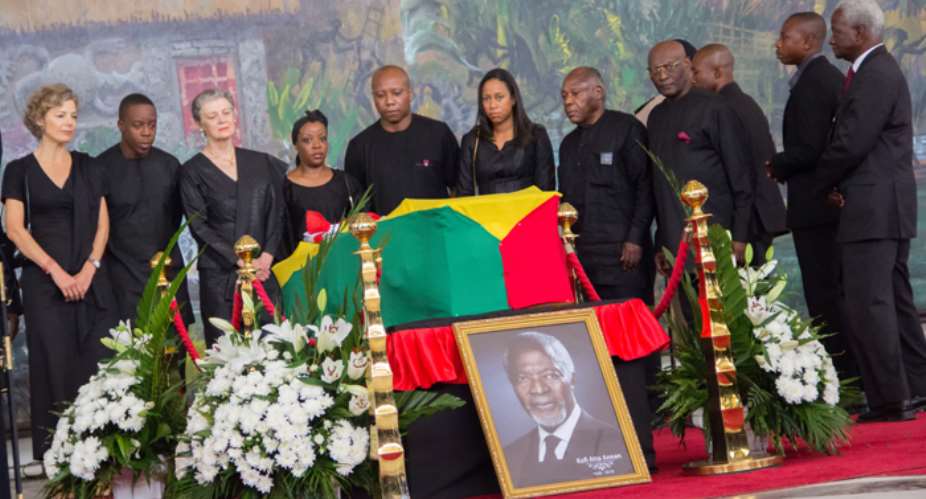 Kofi Annans Wife In Tears; Flags Fly Half Mast For Burial