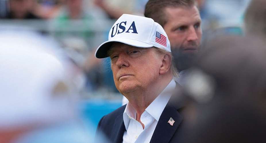 US President Donald Trump attends the Amgen Irish Open at Trump International Golf Links in Doonbeg, Ireland, September 13, 2026. -  Kylie Cooper, Reuters