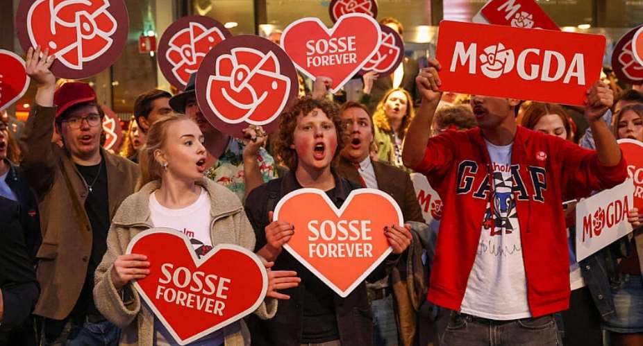 Supporters of Swedens Social Democratic party wait for the early results of the general election at Waterfront center, in Stockholm, Sweden, September 13, 2026 -  Denis Balibouse, Reuters