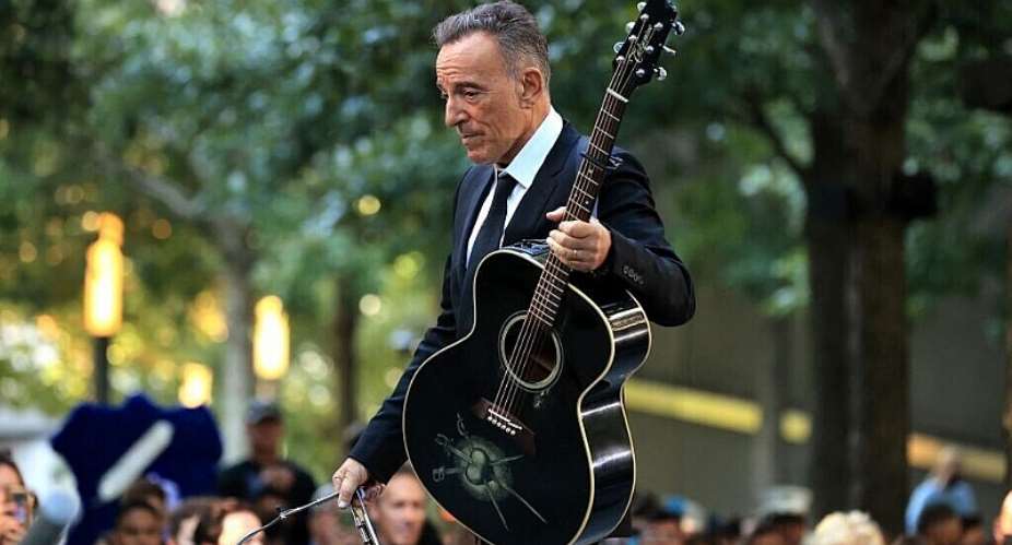Bruce Springsteen performs during the annual 9/11 Commemoration Ceremony at the National 9/11 Memorial and Museum in New York on 11 September 2021. -  AFP - CHIP SOMODEVILLA