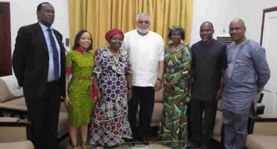 Former AU Chairperson Visits Rawlings, Nana Konadu