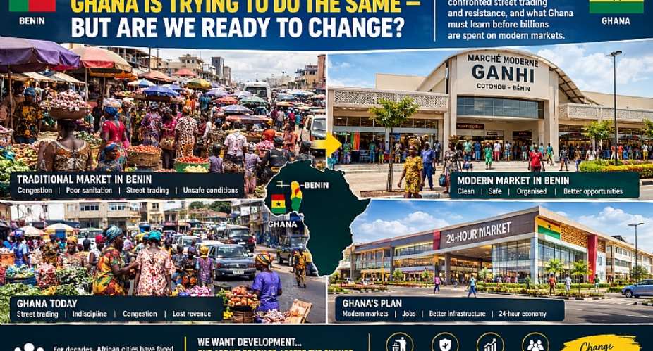Benin modernised its markets by confronting resistance, street trading and indiscipline. Ghana now faces the same test. We demand development, but resist the discipline required to sustain it. Before billions are spent, one question must be answered: Are we ready to change not just demand change?