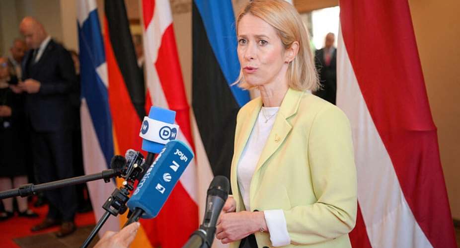 European Commission Vice-President Kaja Kallas speaks to the media at the Arktikum science centre during the European Arctic Summit, in Rovaniemi, Finland, on September 14, 2026. -  Jouni Porsanger via Reuters