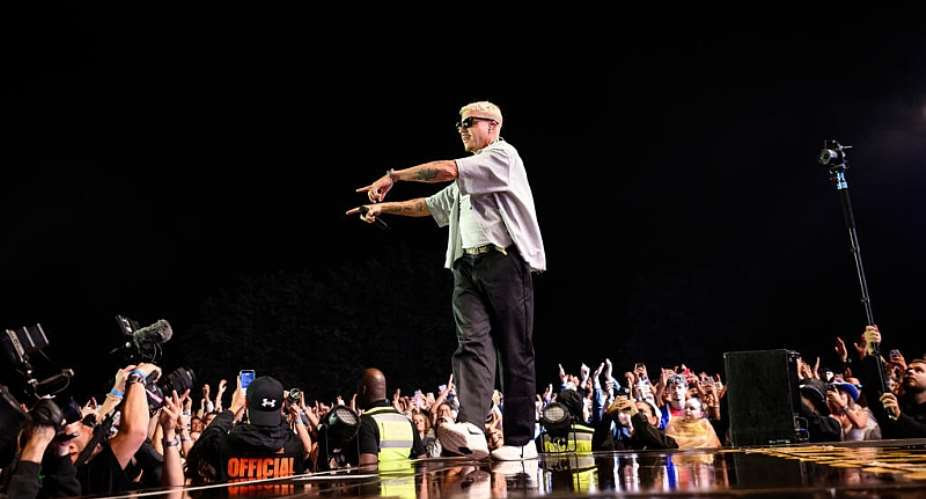 American rapper Macklemore at a music festival in Corcelles-les-Monts, France on August 30, 2026. -  Arnaud Finistre, AFP