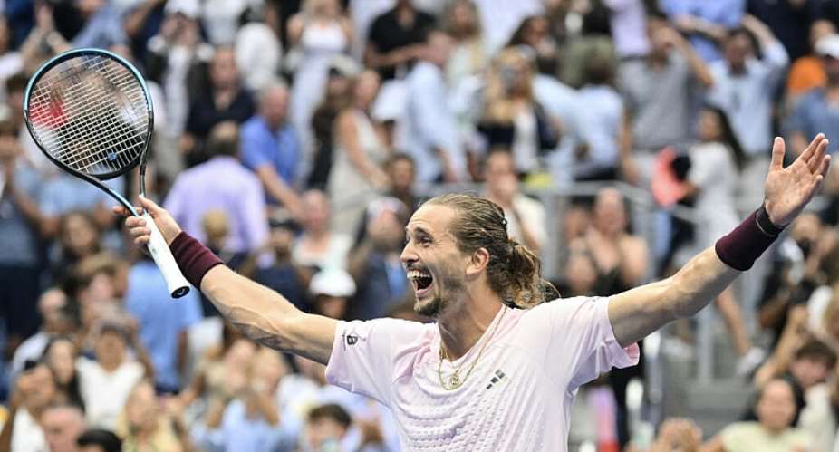 Germanys Alexander Zverev celebrates his victory over Ben Shelton in the US Open final. -  Angela Weiss, AFP