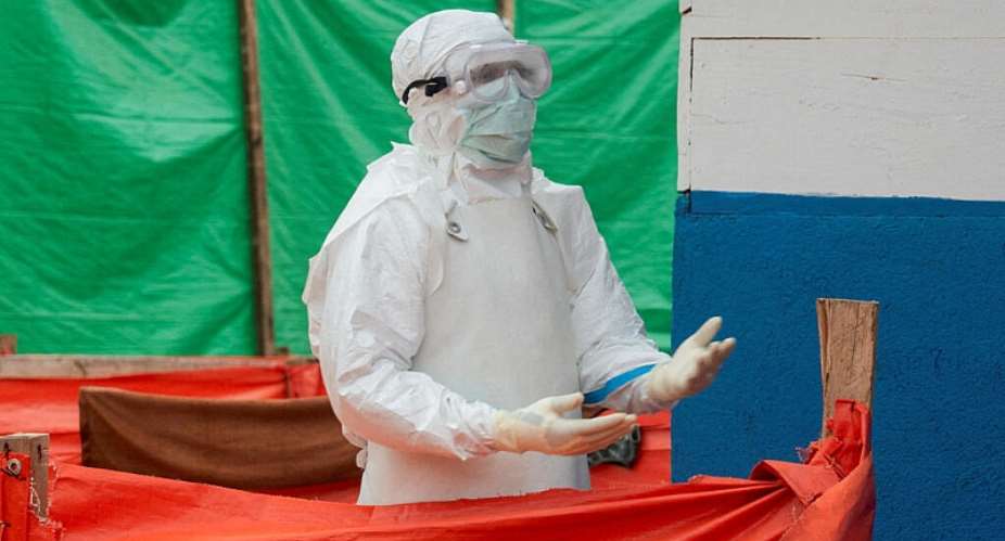 File - A medical worker dressed in personal protective equipment walks within the emergency unit at the Katwa Ebola treatment center, in the North Kivu province, DR Congo, on September 10, 2026. -  Gradel Muyisa Mumbere, Reuters