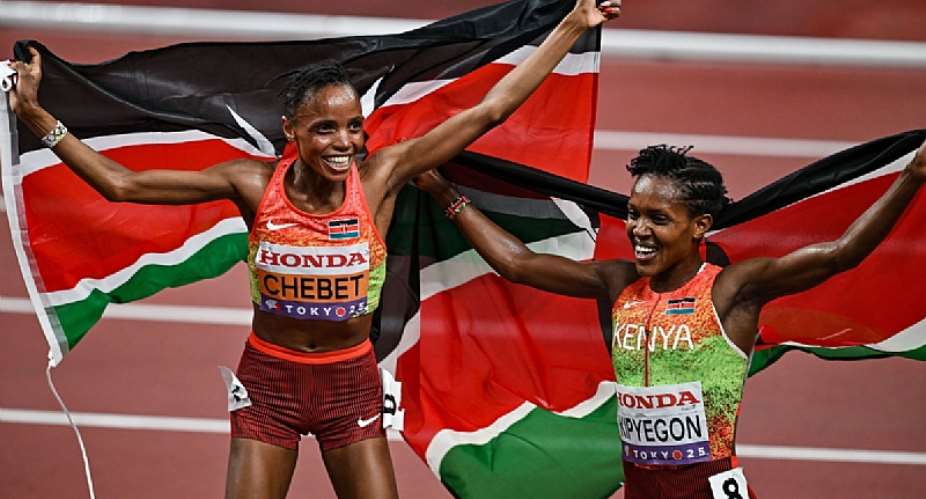 Getty ImagesImage caption: Beatrice Chebet and Faith Kipyegon completed a Kenyan one-two in the womens 5,000m at the 2025 World Championships in Tokyo, where Kenya won seven golds to finish second in the medal table