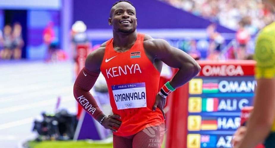 Kenyan athlete Ferdinand Omanyala at the Paris Olympics on 3 August, 2024. -  TeamKenya
