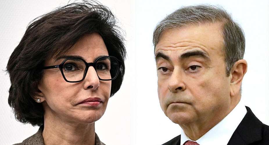 File combination of French ex-culture minister Rachida Dati and fugitive businessman Carlos Ghosn created July 22, 2025. -  Julien de Rosa, Joseph Eid, AFP