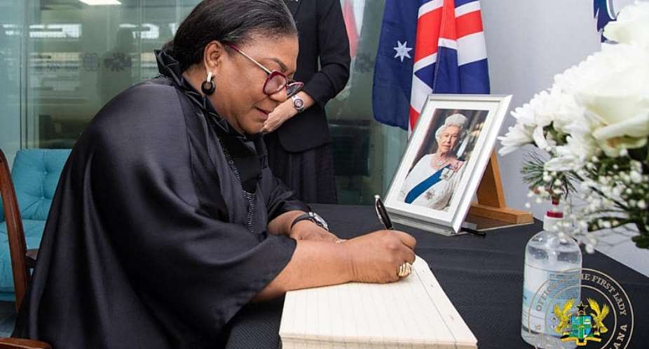 First Lady signs book of condolence in honour of Queen Elizabeth II