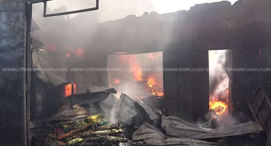 Accra: Fire destroys several shops at CMB