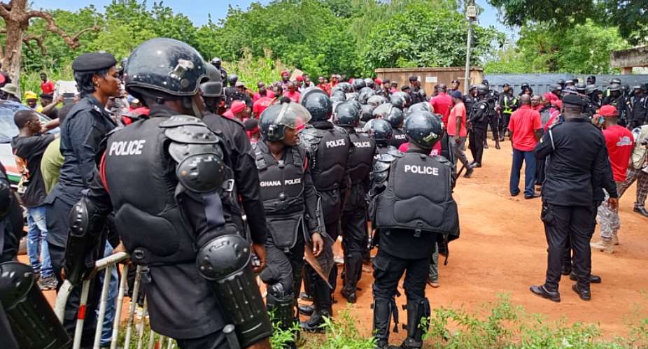 Heavy security presence at NDCs Enough is Enough demonstration in Bolgatanga